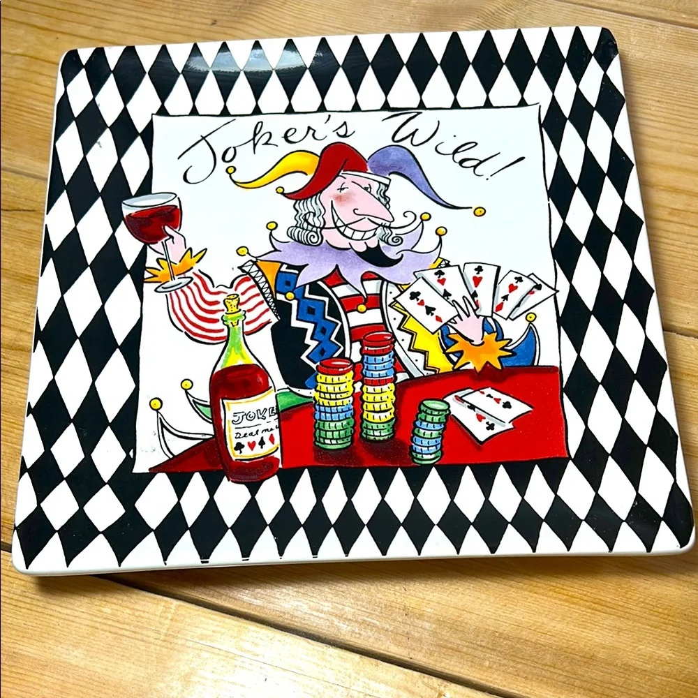 Joker's Wild Accent Plate & Trinket Holder Mud Pie